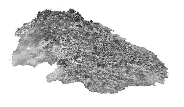 Map of seafloor terrain produced by surveys with the MOLA AUV-600